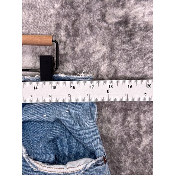 Abercrombie & Fitch Jeans 32 / 14 Womens Curve Love 90s Straight Blown Out Knee - Picture 3 of 7
